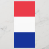 Menu Couleurs du drapeau français Dîner français (Dos)