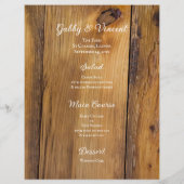 Menu Country Boots and Lace Western Mariage (Dos)