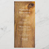 Menu Country Sunflower Western Quinceañera (Dos)