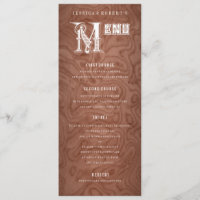 Country Western Rustic Wood Dîner Mariage