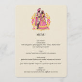 Menu Couple indien coloré (Devant)