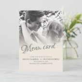 Menu Couple Mariage baiser en monochrome (Debout devant)