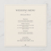 Menu Couple Mariage baiser en monochrome (Dos)