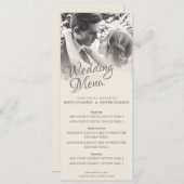 Menu Couple Mariage baiser en monochrome (Devant / Derrière)