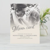 Menu Couple Mariage baiser en monochrome (Debout devant)