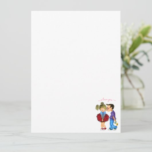 Menu Couple mignon avec texte - I Lote (Debout devant)