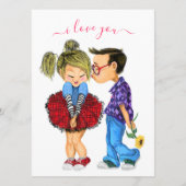 Menu Couple mignon avec texte - I Lote (Dos)