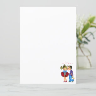 Menu Couple mignon avec texte - I Lote