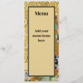 Menu Couple Nouveau Fulfillment de Gustav Klimt (Dos)