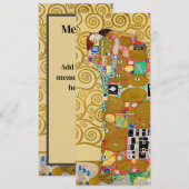 Menu Couple Nouveau Fulfillment de Gustav Klimt (Devant / Derrière)