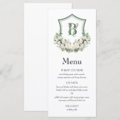 Menu Couronne de fleurs blanches pour mariage (Devant / Derrière)
