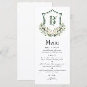 Menu Couronne de fleurs blanches pour mariage (Devant / Derrière)