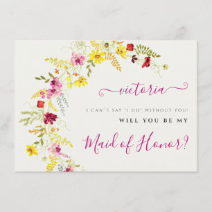 Menu Couronne de fleurs d'orchidée sauvage violette Car