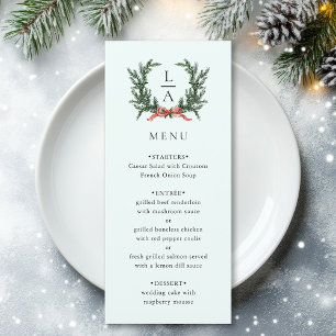 Menu Couronne de mariage à feuillage persistant vert me