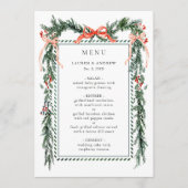 Menu Couronne de mariage de verdure d'hiver (Devant)