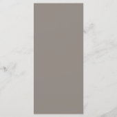 Menu Couronne de monogramme Taupe Ivory classique pour  (Dos)