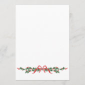 Menu Couronne de Noël Fantaisiste Ruban Rouge pour Dîne (Dos)