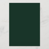 Menu Couronne de verdure hivernale Mariage Vert menthe (Dos)
