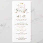Menu Couronne Royale Mariage Gold Crest (Devant)