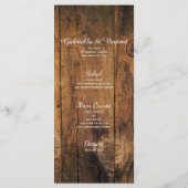 Menu Cowboy Casquette Sunflowers Barne Wood Mariage Men (Dos)