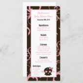 Menu Crâne Girly Flam de punk rock de rose de fille de (Devant / Derrière)