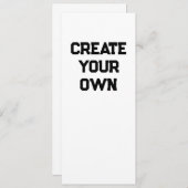 Menu Créez le Vôtre (Devant / Derrière)