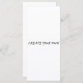 Menu Créez le vôtre (Devant / Derrière)