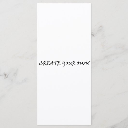 Menu Créez le vôtre (Devant)