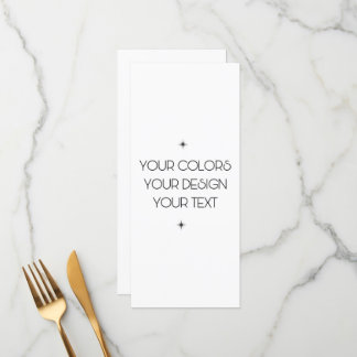 Menu Créez les vôtres