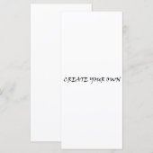 Menu Créez les vôtres (Devant / Derrière)