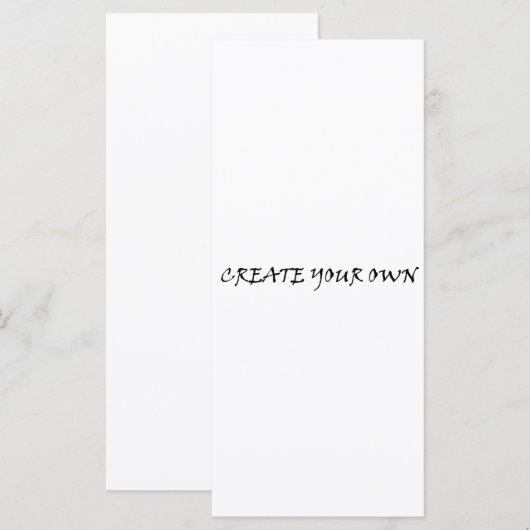 Menu Créez les vôtres (Devant / Derrière)