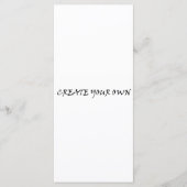 Menu Créez les vôtres (Devant)