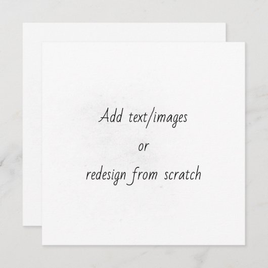 Menu Créez les vôtres (Devant / Derrière)