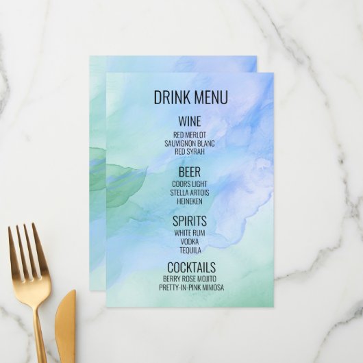 Menu Créez votre propre boisson - Boisson Arrière - pla (Devant/Arrière en situation)