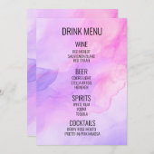 Menu Créez votre propre boisson - Boisson Arrière - pla (Devant / Derrière)