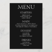 Menu Créez votre propre événement noir minimaliste (Devant)