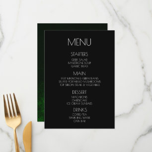 Menu Créez votre propre - noir foncé et vert dévêtu