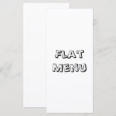Menu Créez votre propre plat simple 4" x 9" (Devant / Derrière)