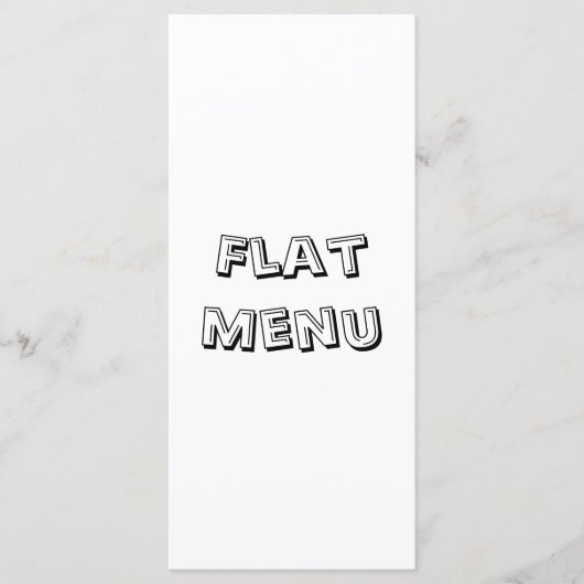 Menu Créez votre propre plat simple 4" x 9" (Devant)