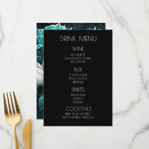 Menu Créez votre propre - Roses Bleues Blanches Boire