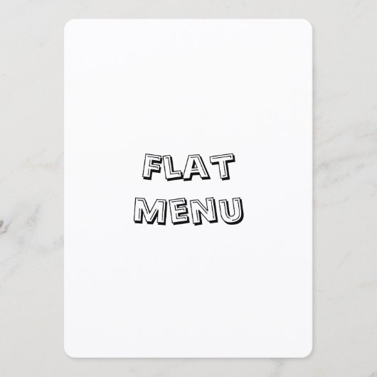 Menu Créez Votre Propre Simple 5,5" x 7,5" Rond Plat (Devant)