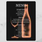 Menu Créez Votre Propre Verre à Vin et Bouteille à Rayo (Devant)
