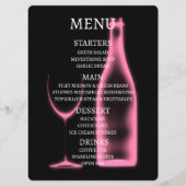 Menu Créez Votre Propre Verre à Vin et Bouteille à Rayo (Devant)