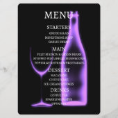 Menu Créez Votre Propre Verre à Vin et Bouteille à Rayo (Devant)