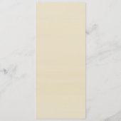 Menu Crème Rustique Gold Floral Mariage (Dos)