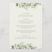 Menu Crème Snowberry + Eucalyptus 3 Parcours Mariage (Devant)