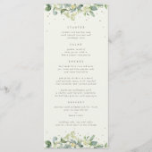 Menu Crème Snowberry+Eucalyptus 4 Parcours Mariage plat (Devant)