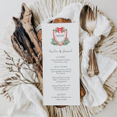 Menu Crest de Noël | Mariage de vacances Whimsical