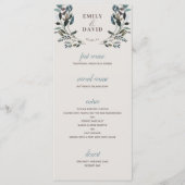 Menu Crest jardin | Eggshell | Mariage 4 cours (Devant)