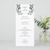 Menu Crest jardin | Mariage floral blanc 4 cours (Debout devant)